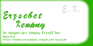 erzsebet kempny business card